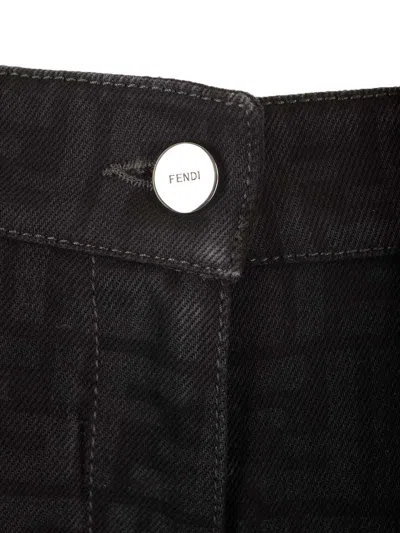 Fendi Straight Leg Jeans In Black