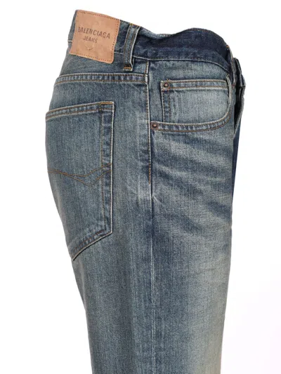 Balenciaga Straight Leg Jeans Blue