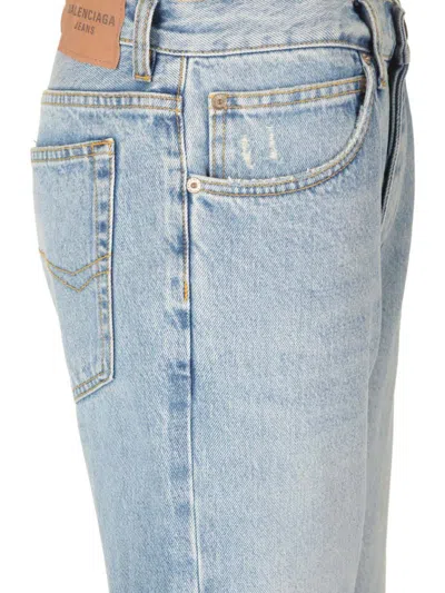 Balenciaga Belt-loop Jeans In Blue