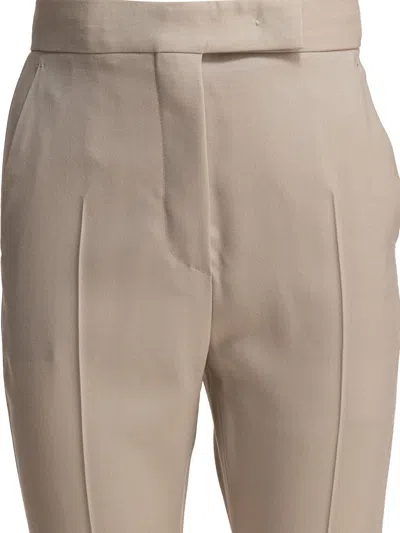Max Mara Straight-leg Trousers Beige In Gold