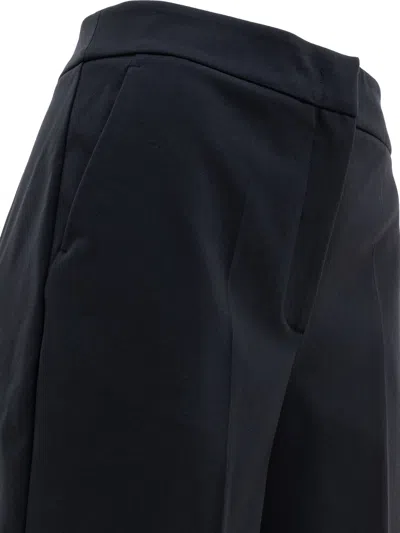 Max Mara Straight-leg Trousers With High Waistband In Blue