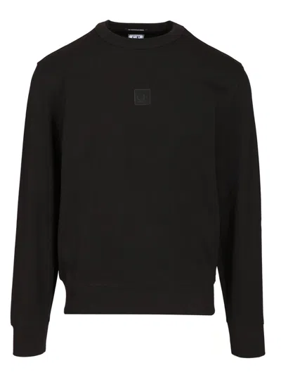 C.p. Company Metropolis Crewneck Logo Sweatshirt In Black