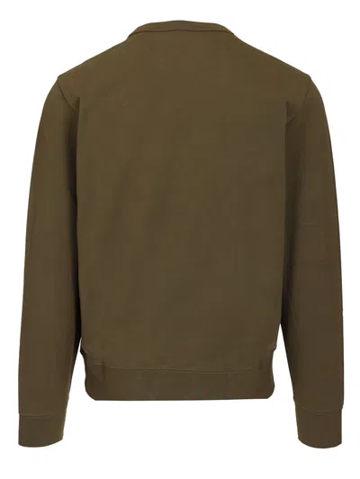C.p. Company Stretch Cotton Sweatshirt Knitwear Green