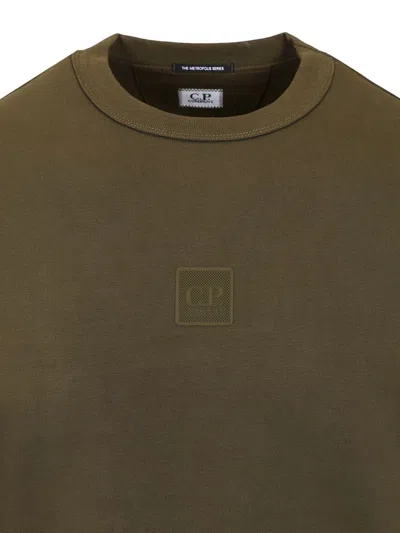 C.p. Company Stretch Cotton Sweatshirt Knitwear Green