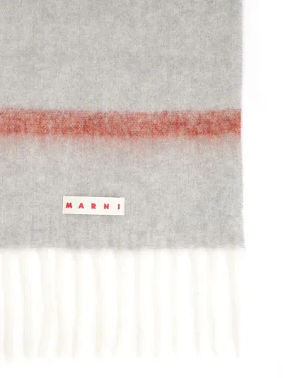 Marni Fringed Alpaca Scarf In Multi