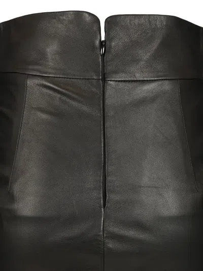 Tagliatore Suede Midi Skirt Skirts Black