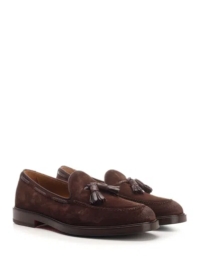 Corvari Suede Moccasin Loafers Brown