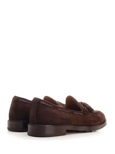 Corvari Suede Moccasin Loafers Brown
