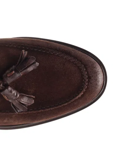 Corvari Suede Moccasin Loafers Brown