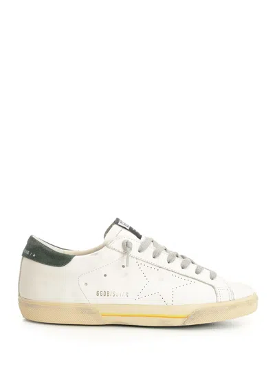 Golden Goose Super Star Leather Upper Toe And Tongue Suede Heel Sneakers Grey