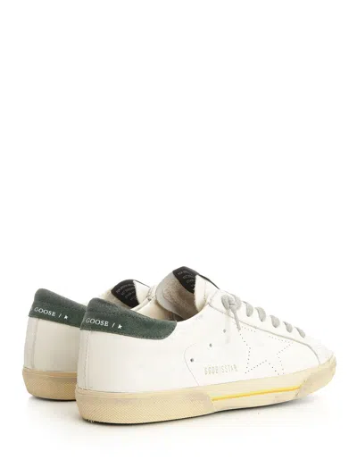Golden Goose Super Star Leather Upper Toe And Tongue Suede Heel Sneakers Grey
