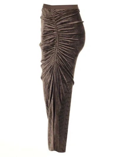 Rick Owens Svita Skirts Brown In Brown