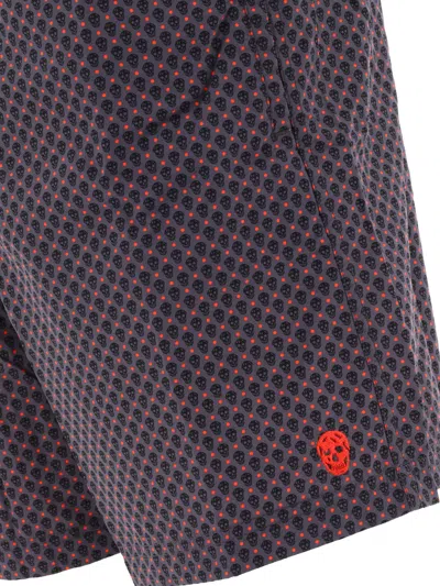 Alexander Mcqueen Alexander Mc Queen Skull Dots Swim Shorts In Gray