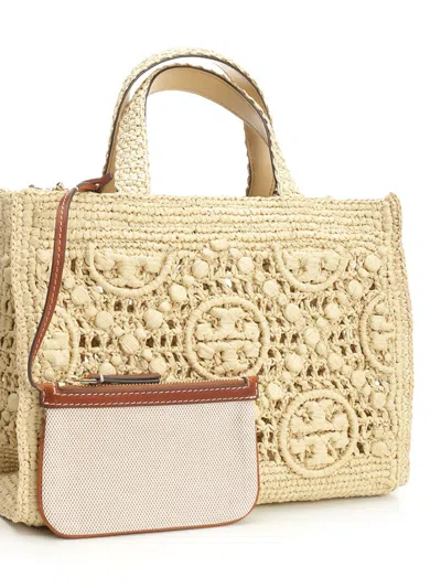Tory Burch T Monogram Handbags Beige