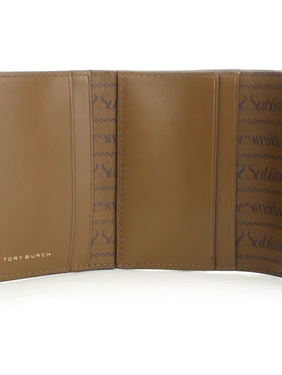 Tory Burch T Monogram Coated Canvas Small Envelope Wallet Wallets Beige