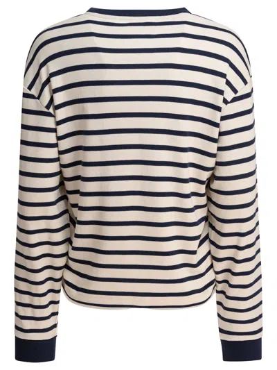 Ines De La Fressange Blue Cotton T-shirt In Multi
