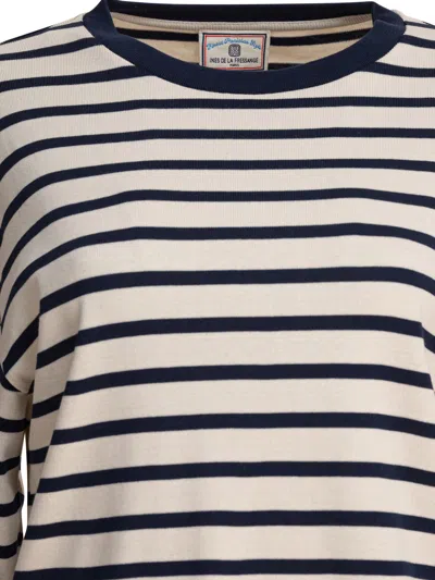 Ines De La Fressange Blue Cotton T-shirt In Multi