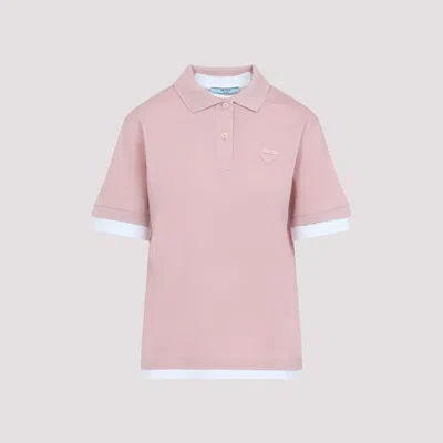 Prada Logo-embroidered Polo T-shirt