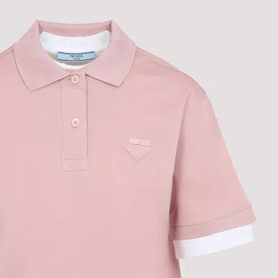 Prada Logo-embroidered Polo T-shirt