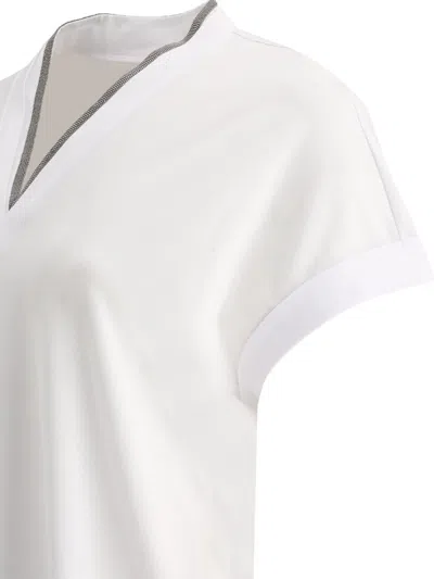 Brunello Cucinelli Classic White V-neck T-shirt