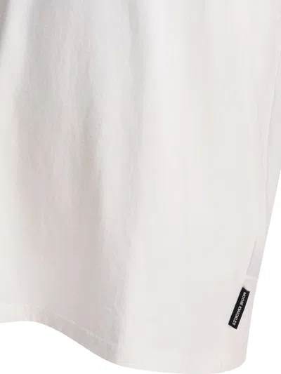 Moose Knuckles Crew Neck Short Sleeves Graphic Print In White