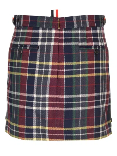 Thom Browne Wool Twill Mini Skirt In