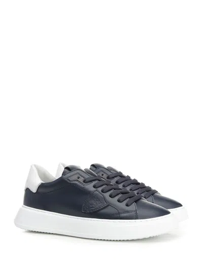 Philippe Model Temple Logo-patch Sneakers In Black