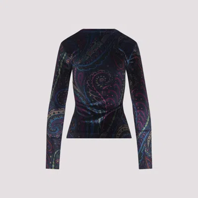 Etro Velvet Top In Multi