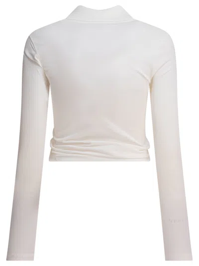Courrèges Collared Neck Knotted Front Long Sleeves
