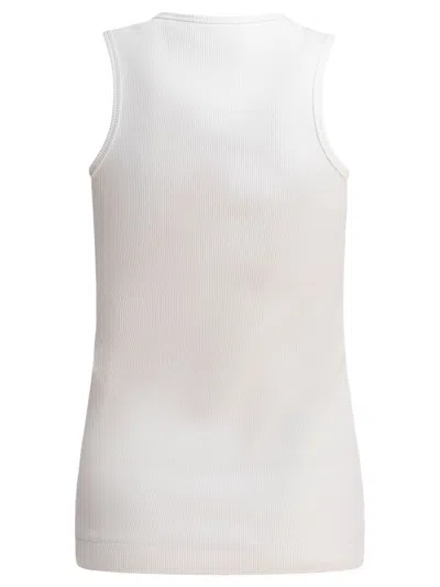 Givenchy Canotta In Cotone Stretch Bianco Donna