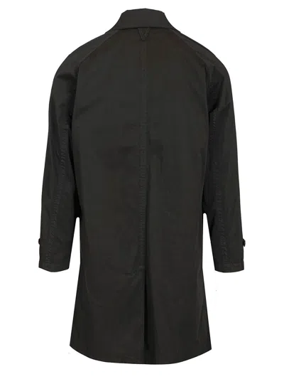 Valstar Torino Rain Coat Garment Dyed Cotton And Nylon Green In Black