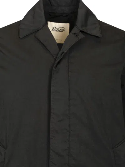 Valstar Torino Rain Coat Garment Dyed Cotton And Nylon Green In Black
