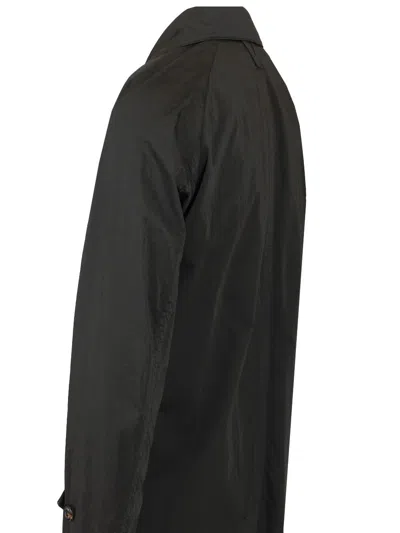Valstar Torino Rain Coat Garment Dyed Cotton And Nylon Green In Black
