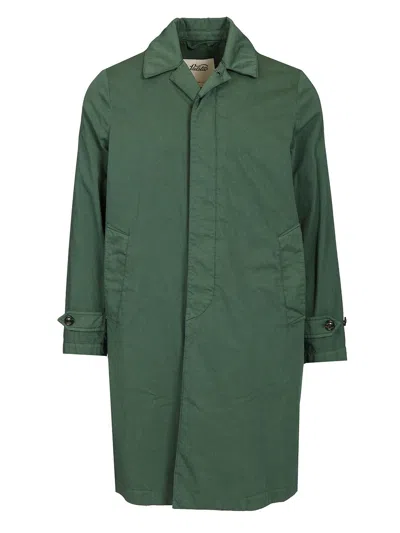 Valstar Torino Rain Coat Garment Dyed Cotton And Nylon Green In Green