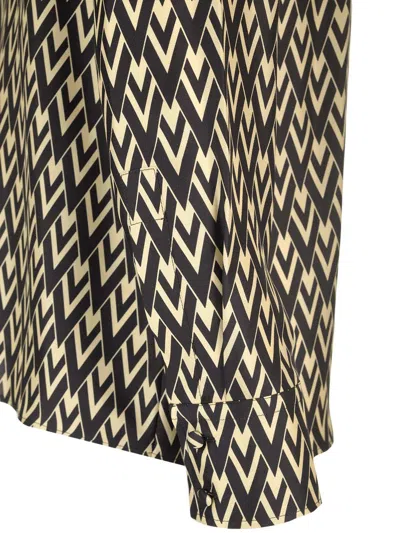Valentino Toute La V Twill Shirt Shirts Multicolor In Black