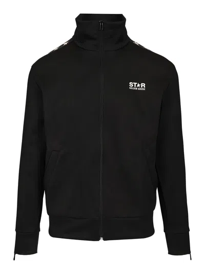 Golden Goose Black Denis Track Sweatshirt In Black