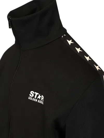 Golden Goose Black Denis Track Sweatshirt In Black