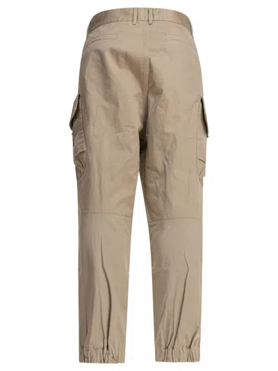 Moose Knuckles Cargo Trousers With Belt Loops And Pockets In Metallic