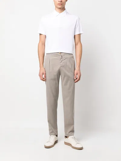 Kiton Trousers Featuring Front Pleats And Belt Loops