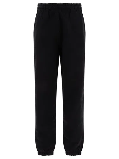 Burberry Ekd Check Patch Track Pants In Black