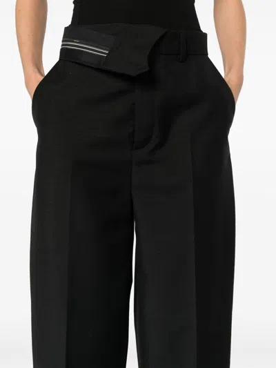 Fendi Women Wool Trousers In Black
