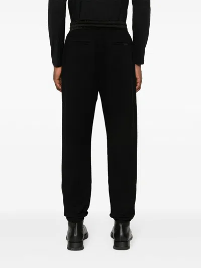 Saint Laurent Pantaloni Stile Tuta In Tessuto Garzato