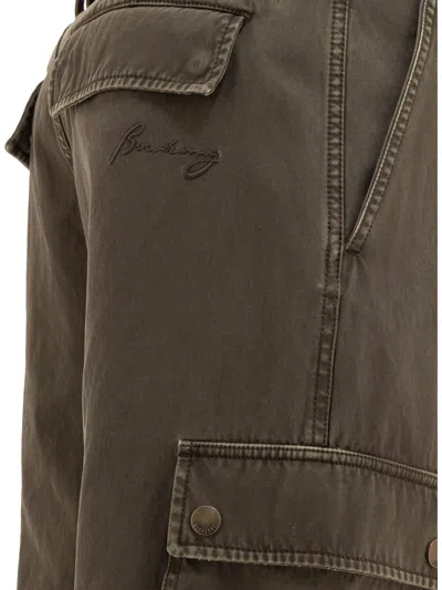 Burberry Cargo Trousers With Belt Loops And Stitch Detailing