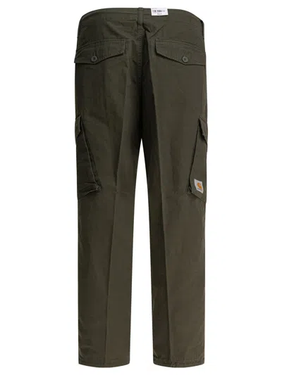 Carhartt Utility Trousers With Cargo And Side Pockets In Green