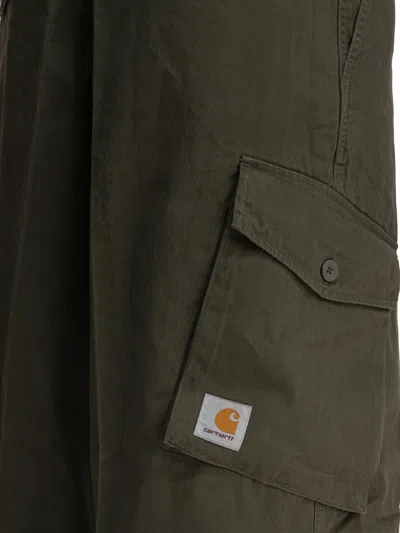 Carhartt Utility Trousers With Cargo And Side Pockets In Green