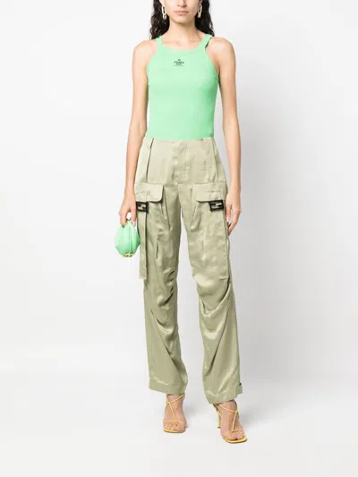 Fendi Green Viscose Trousers