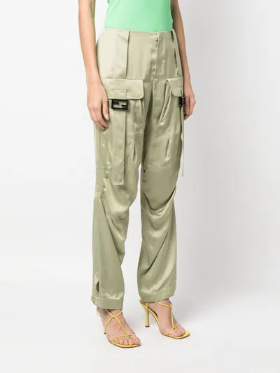 Fendi Green Viscose Trousers