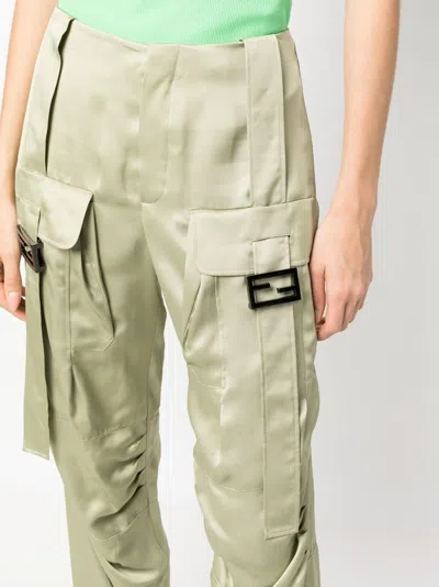 Fendi Green Viscose Trousers