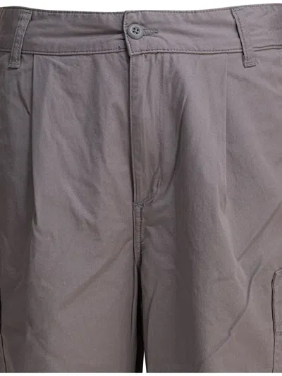Carhartt Logo-patch Cargo Pants In Gray