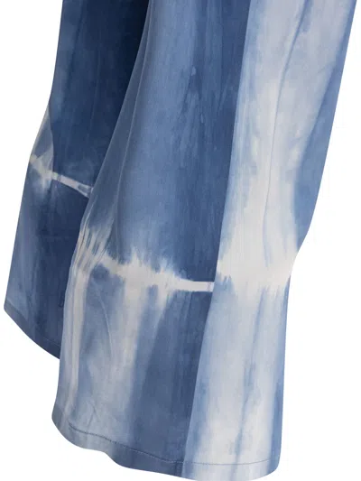Sleep No More Light Blue Silk Trousers In Blue